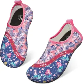 CROVA Toddler Kids Water Shoes Quick Dry Aqua Socks Non-Slip Barefoot Sports Shoes for Boys Girls Toddler
