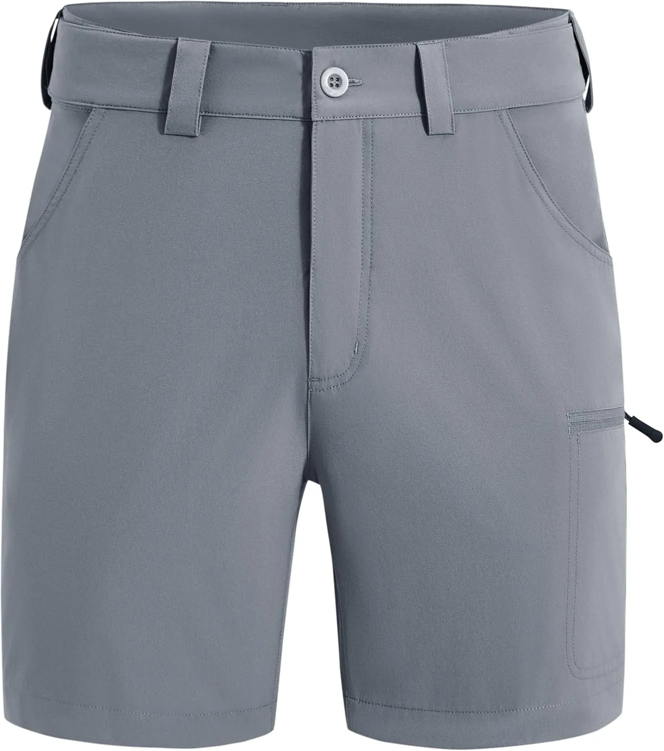 FitsT4 Sports Mens Shorts 7 Inch Inseam Stretch Water Resistant Hiking Cargo Shorts with Elastic Waistband