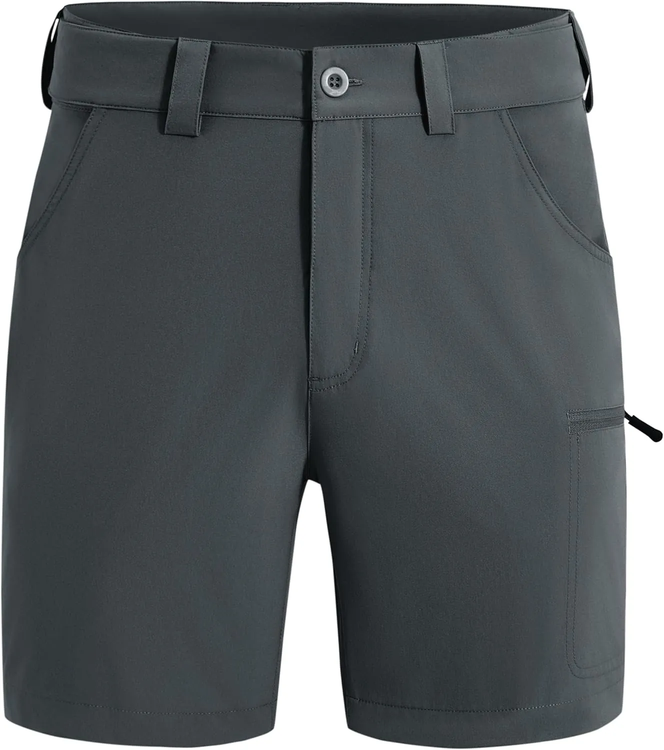 FitsT4 Sports Mens Shorts 7 Inch Inseam Stretch Water Resistant Hiking Cargo Shorts with Elastic Waistband