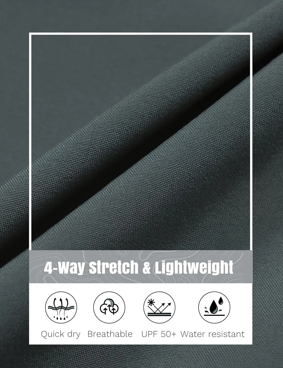 FitsT4 Sports Mens Shorts 7 Inch Inseam Stretch Water Resistant Hiking Cargo Shorts with Elastic Waistband