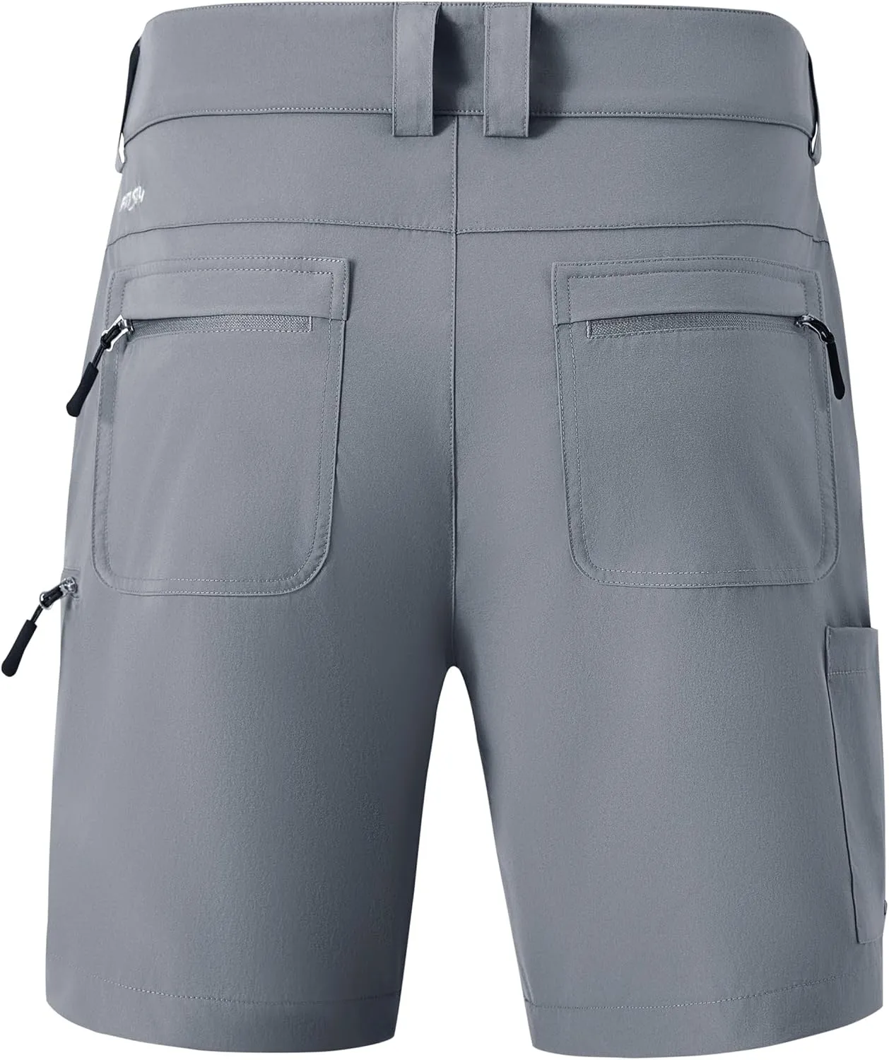 FitsT4 Sports Mens Shorts 7 Inch Inseam Stretch Water Resistant Hiking Cargo Shorts with Elastic Waistband