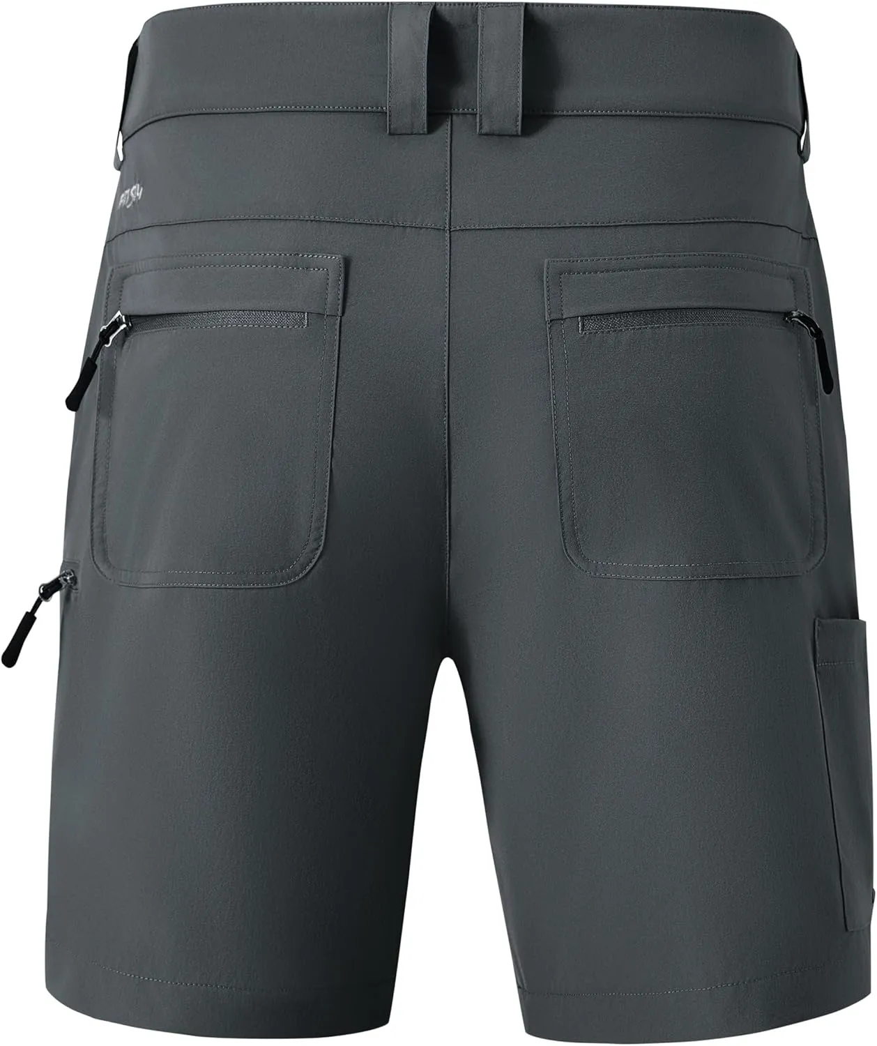 FitsT4 Sports Mens Shorts 7 Inch Inseam Stretch Water Resistant Hiking Cargo Shorts with Elastic Waistband