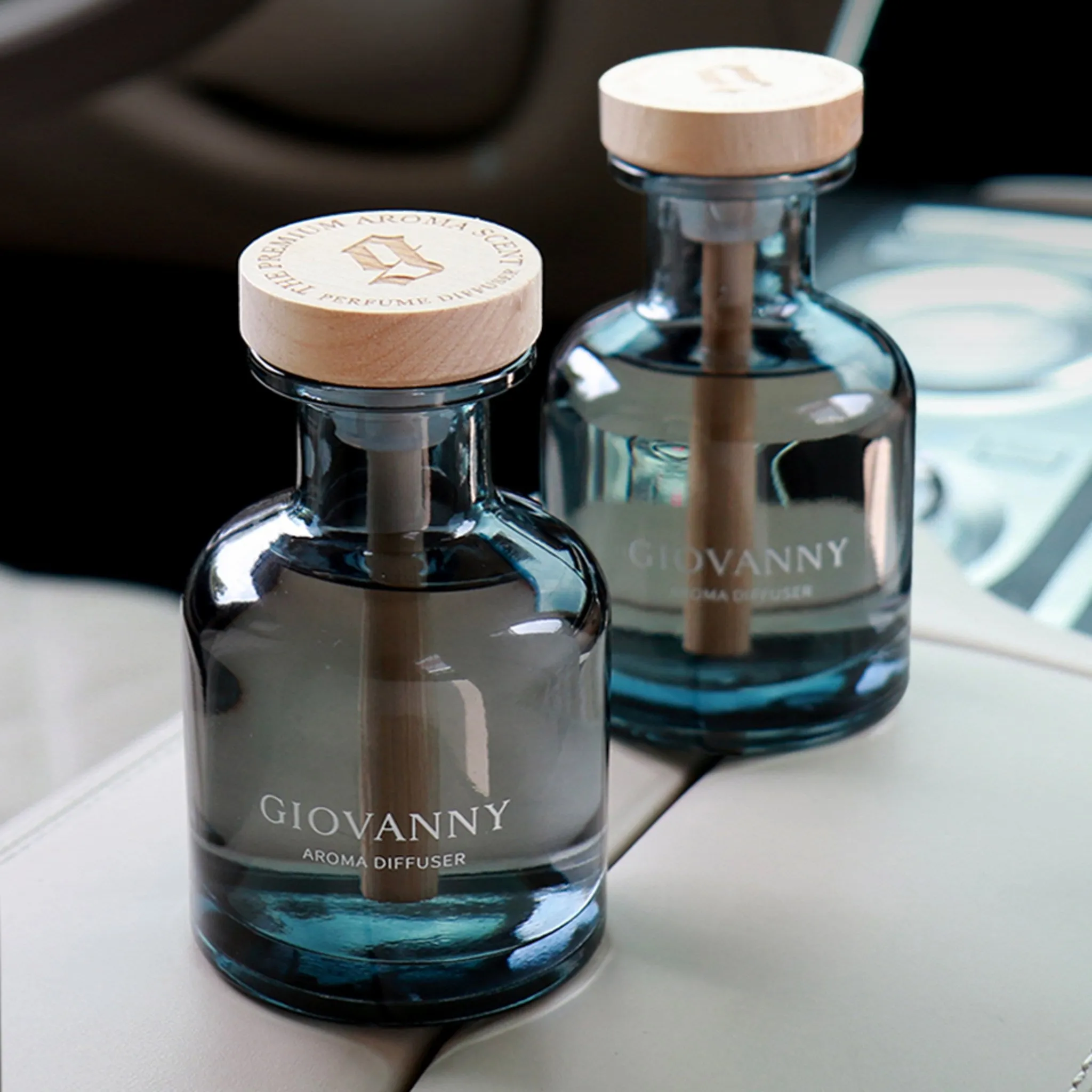 GIOVANNY Cup Holder Car Diffuser 150ml, White Musk, Set of 2 - 🏆 #93 - Automotive Accessories - Best of December