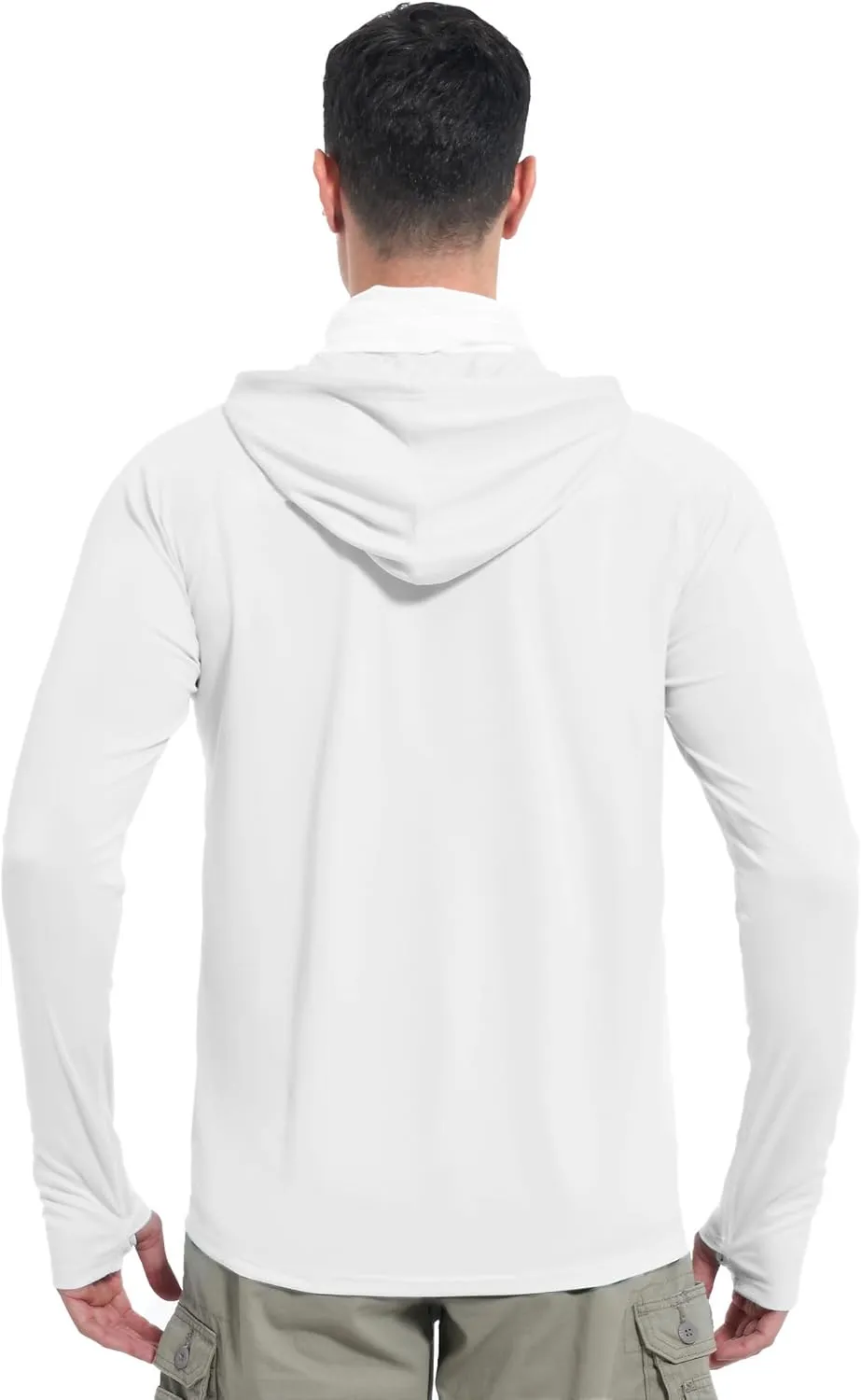 isnowood Sun Shirt UPF 50  Men's Fishing Long Sleeve Hooded Rash Guard Hiking Swimming Running UV Protection Hoodie