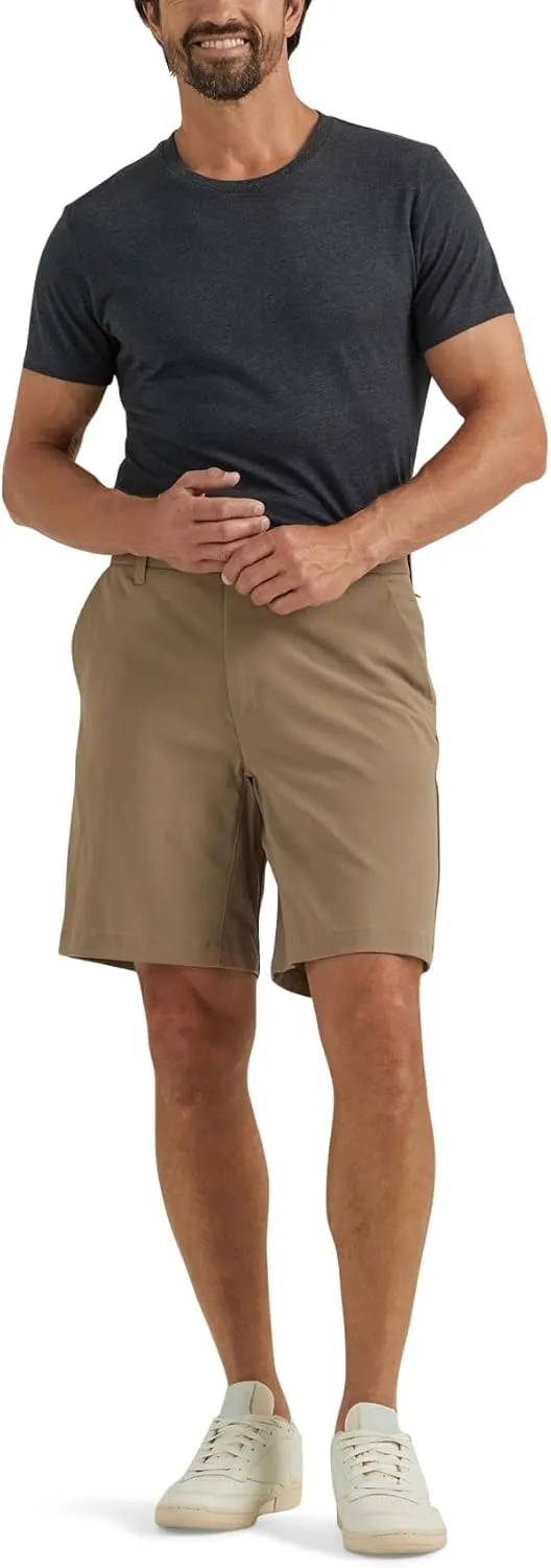 Lee Men's Extreme Motion Regular Fit Synthetic Flat Front Short