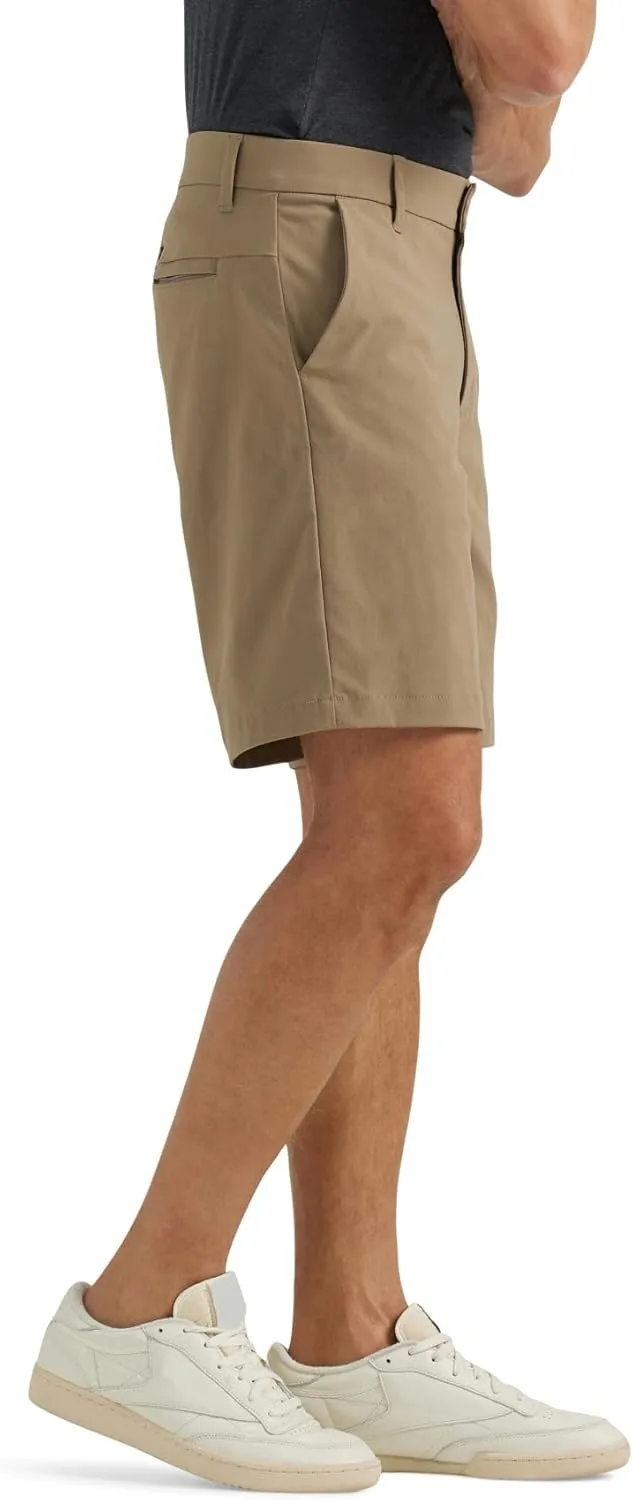 Lee Men's Extreme Motion Regular Fit Synthetic Flat Front Short