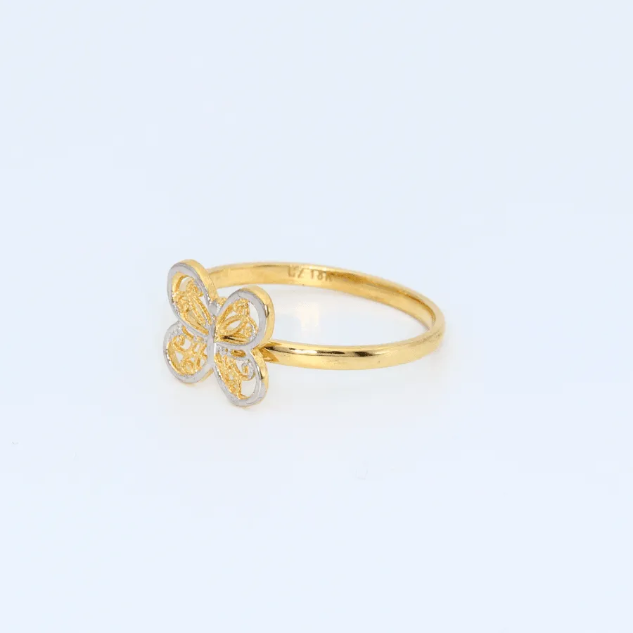 Real Gold 2C Butterfly 8050 Ring (SIZE 6) R1307