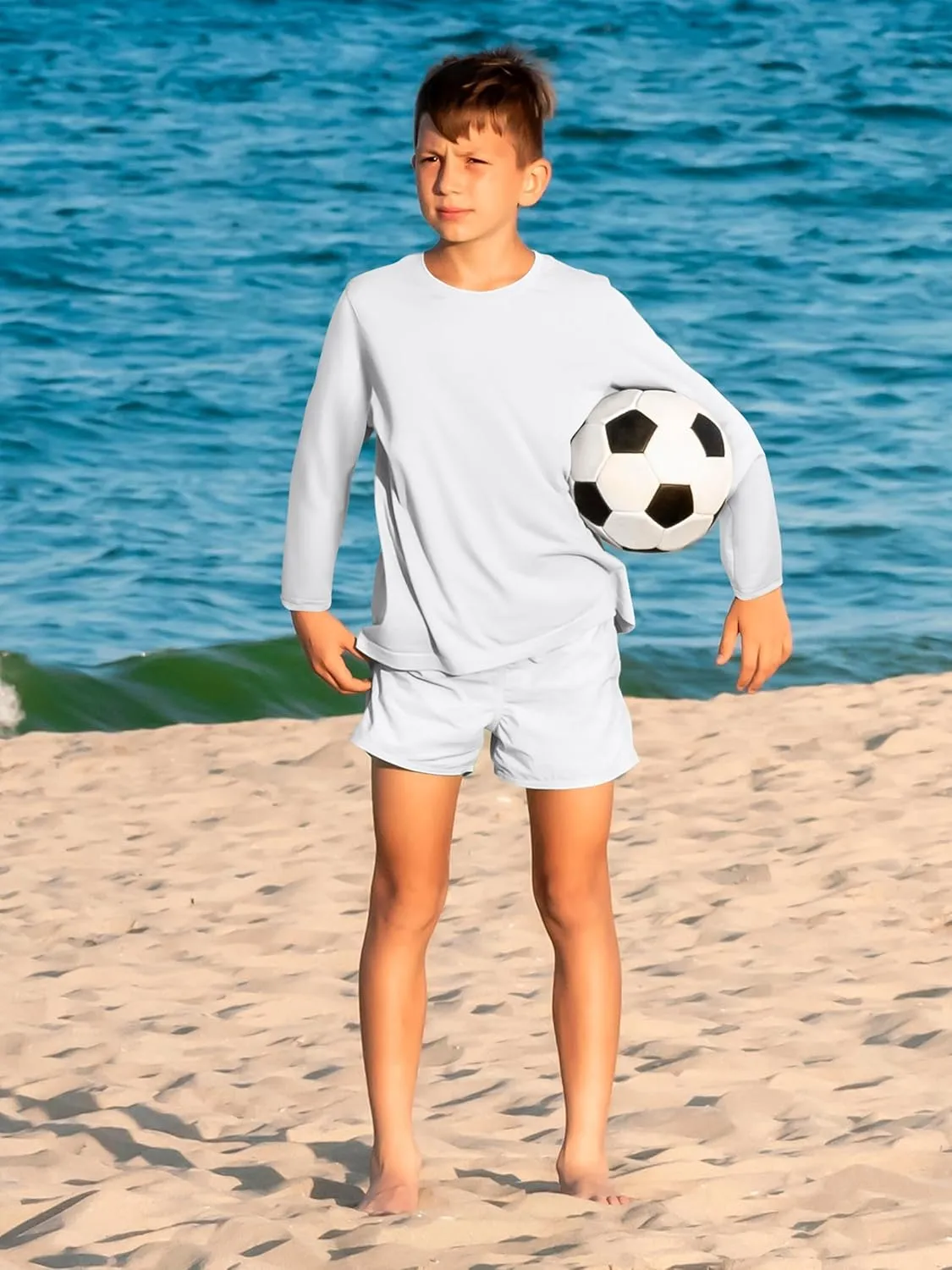 Youth Neon Shirts Dry Fit Long Sleeve Athletic T-Shirts Boys Girls UPF 50  Quick Dry Neon Shirt for Kids 2T to Youth